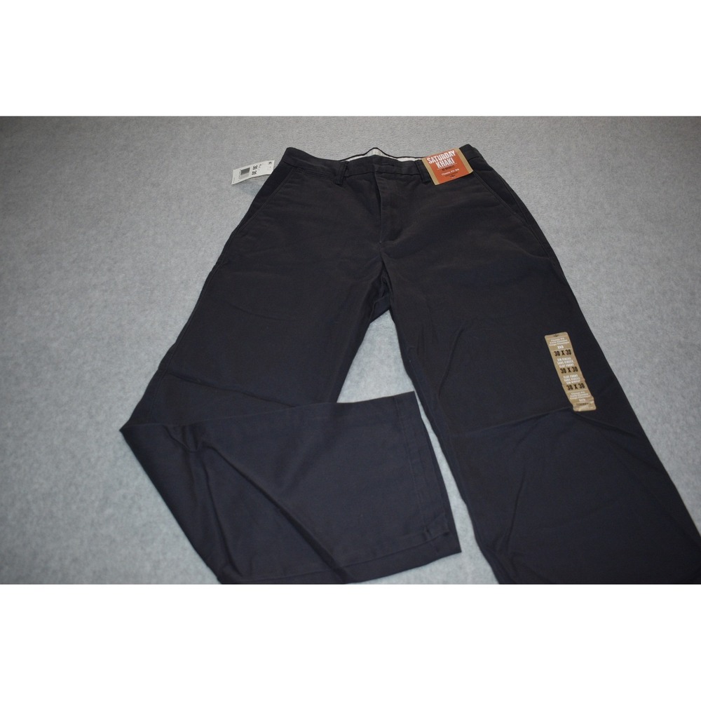 Dockers Saturday Khaki Men 30x30 Navy Blue D3 Classic Fit Flat Front Chinos NEW